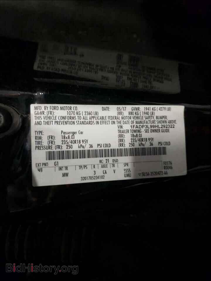 2017 FORD FOCUS - VIN: 1FADP3L99HL292322 - Фото 10