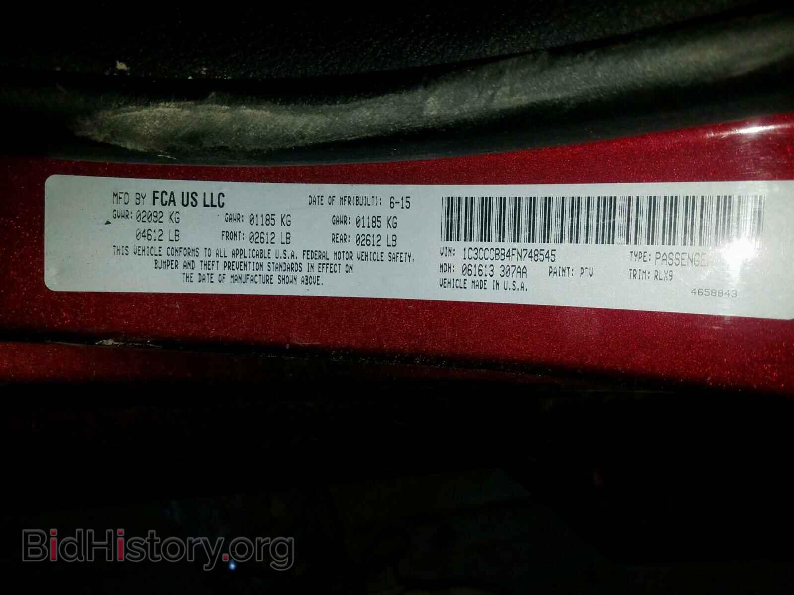 2015 CHRYSLER 200 - VIN: 1C3CCCBB4FN748545 - Фото 10