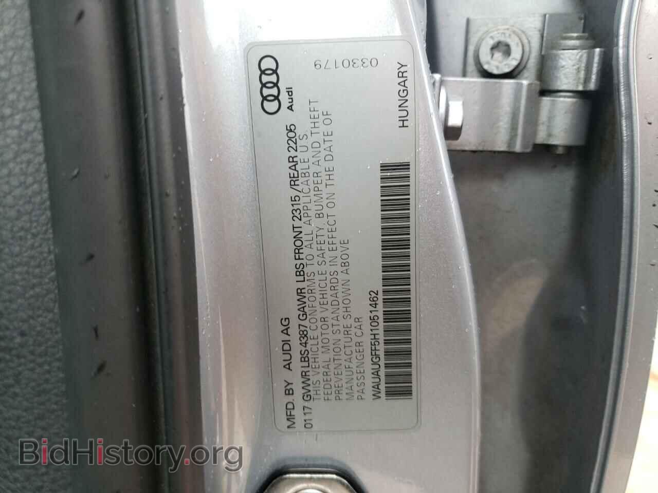 2017 AUDI A3 - VIN: WAUAUGFF5H1051462 - Фото 10