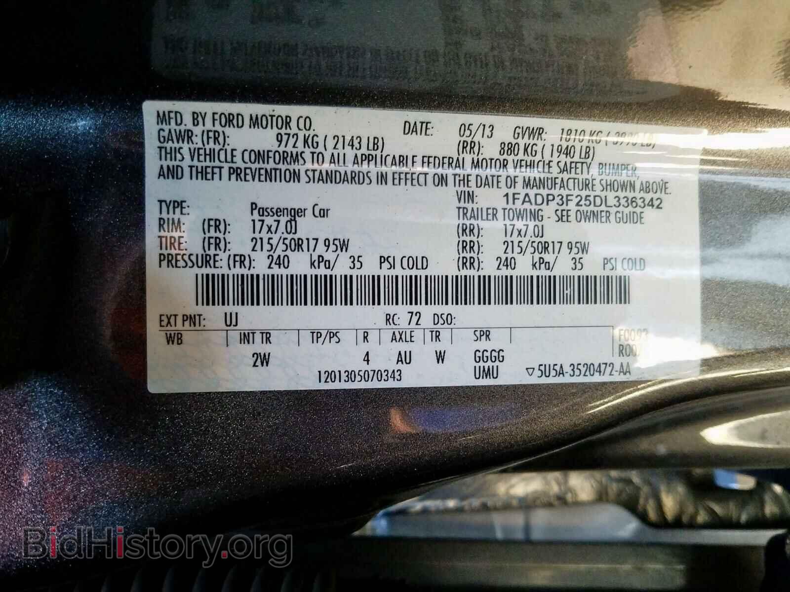 2013 FORD FOCUS - VIN: 1FADP3F25DL336342 - Photo 10