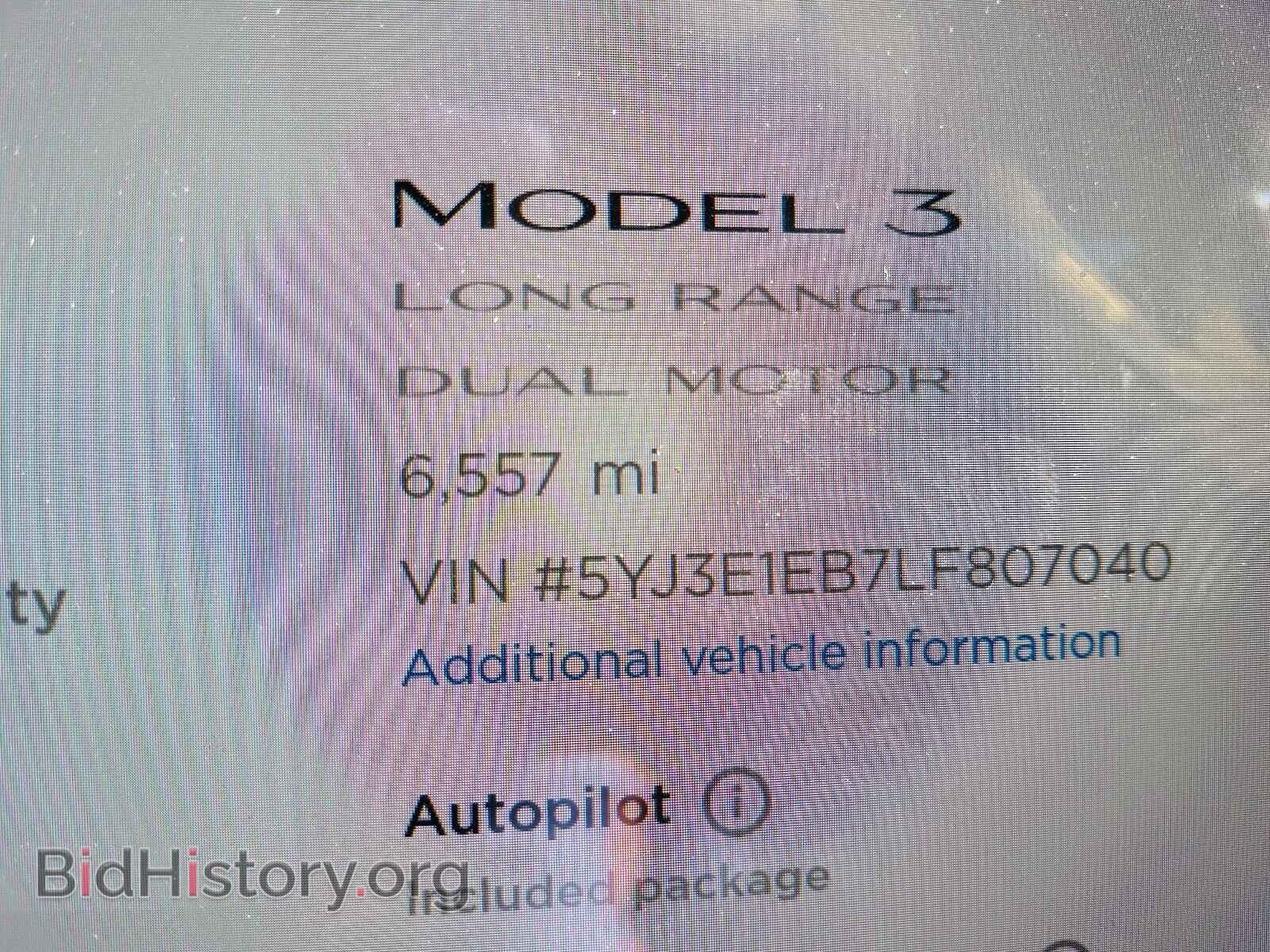2020 TESLA MODEL 3 - VIN: 5YJ3E1EB7LF807040 - Фото 8