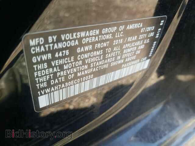 2014 VOLKSWAGEN PASSAT - VIN: 1VWAH7A30EC010030 - Фото 10