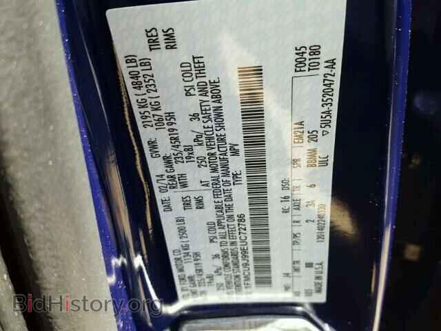 2014 FORD ESCAPE - VIN: 1FMCU9J99EUC72786 - Photo 10