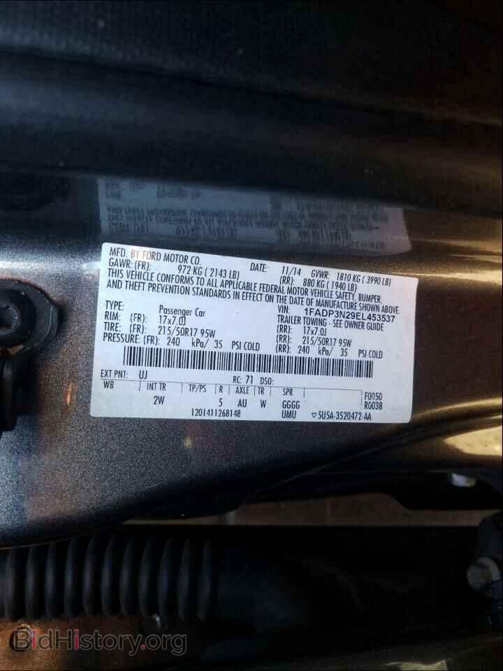 2014 FORD FOCUS - VIN: 1FADP3N29EL453537 - Фото 10