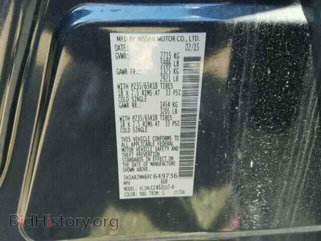 2015 NISSAN PATHFINDER - VIN: 5N1AR2MN6FC649736 - Photo 10