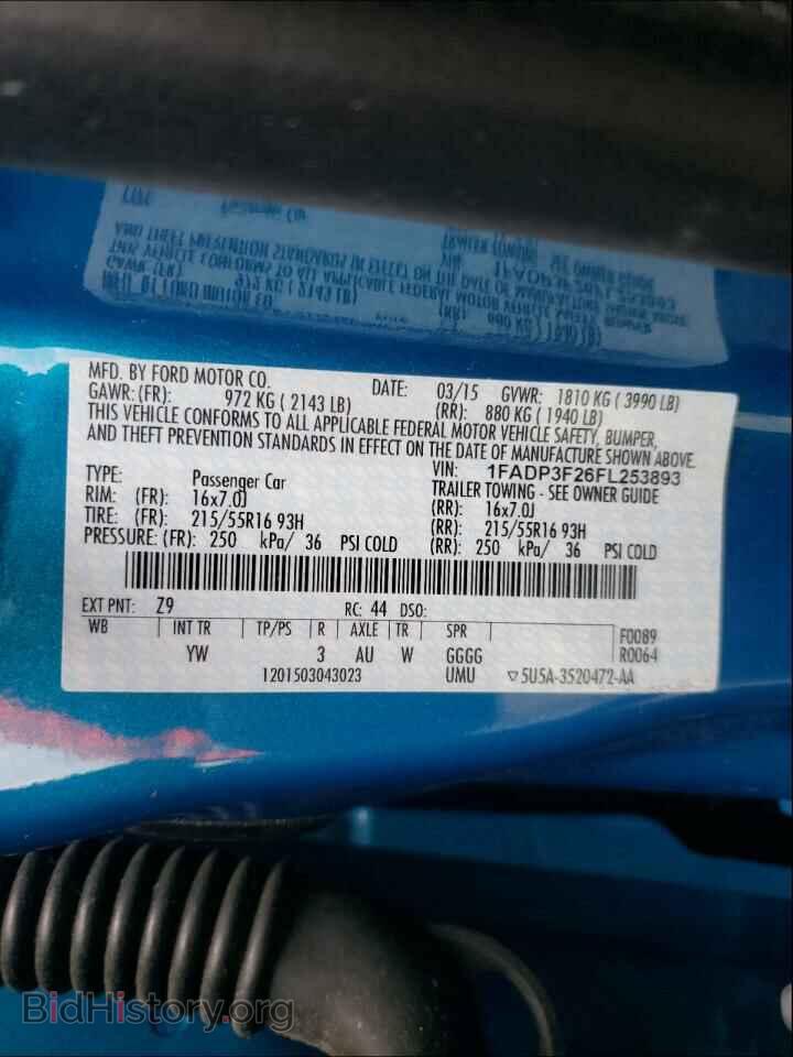 2015 FORD FOCUS - VIN: 1FADP3F26FL253893 - Фото 10