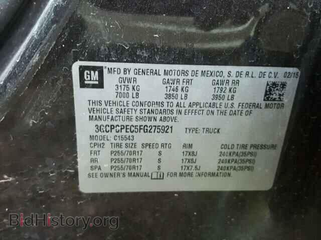 2015 CHEVROLET SILVERADO - VIN: 3GCPCPEC5FG275921 - Фото 10
