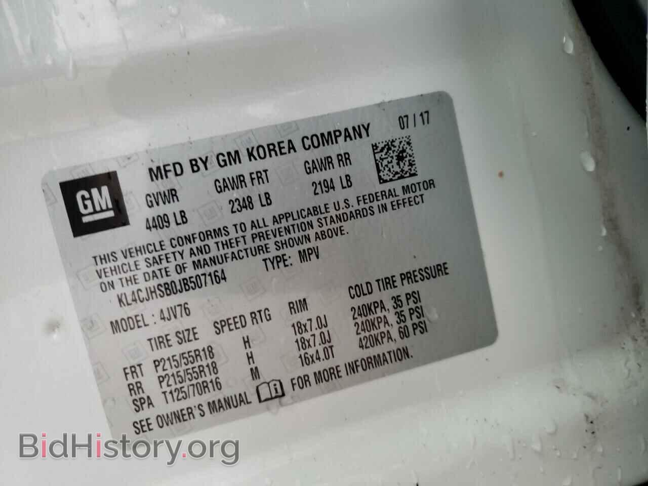 2018 BUICK ENCORE - VIN: KL4CJHSB0JB507164 - Photo 10