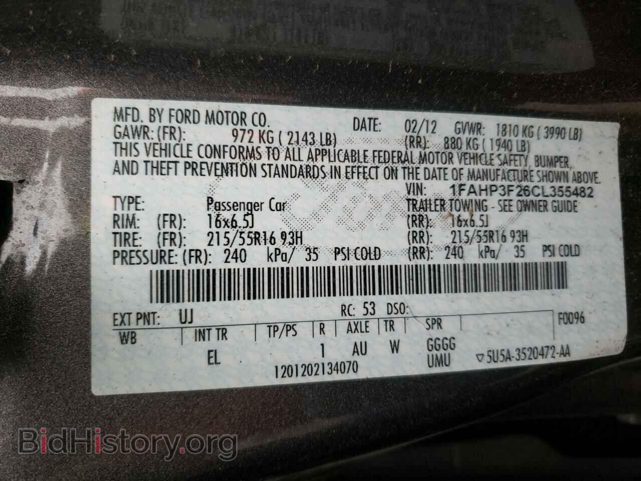 2012 FORD FOCUS - VIN: 1FAHP3F26CL355482 - Photo 10