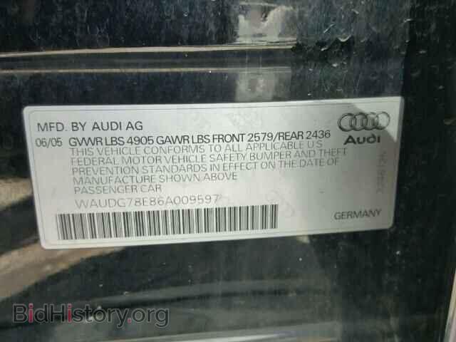 2006 AUDI A4 - VIN: WAUDG78E86A009597 - Photo 10