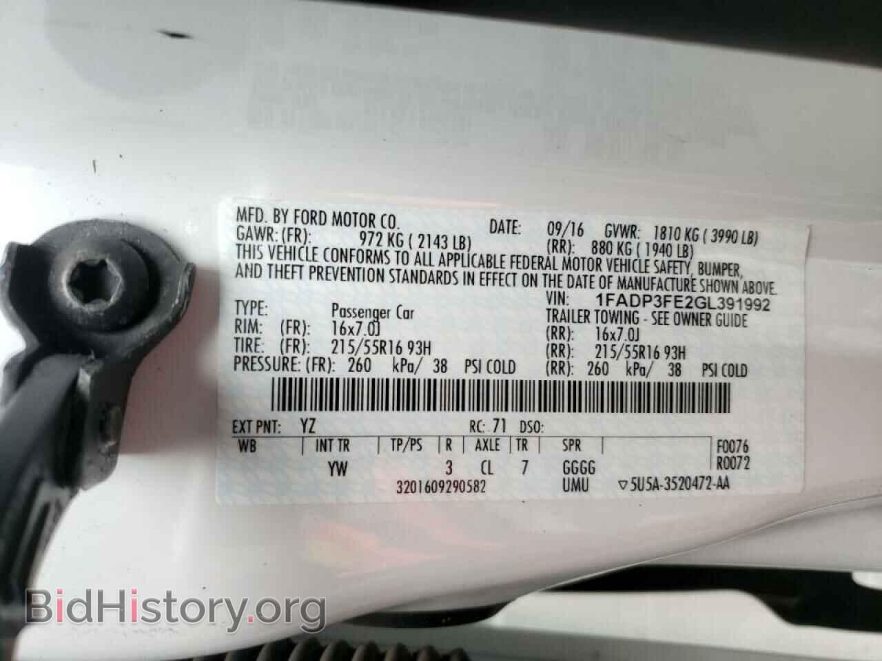 2016 FORD FOCUS - VIN: 1FADP3FE2GL391992 - Photo 10