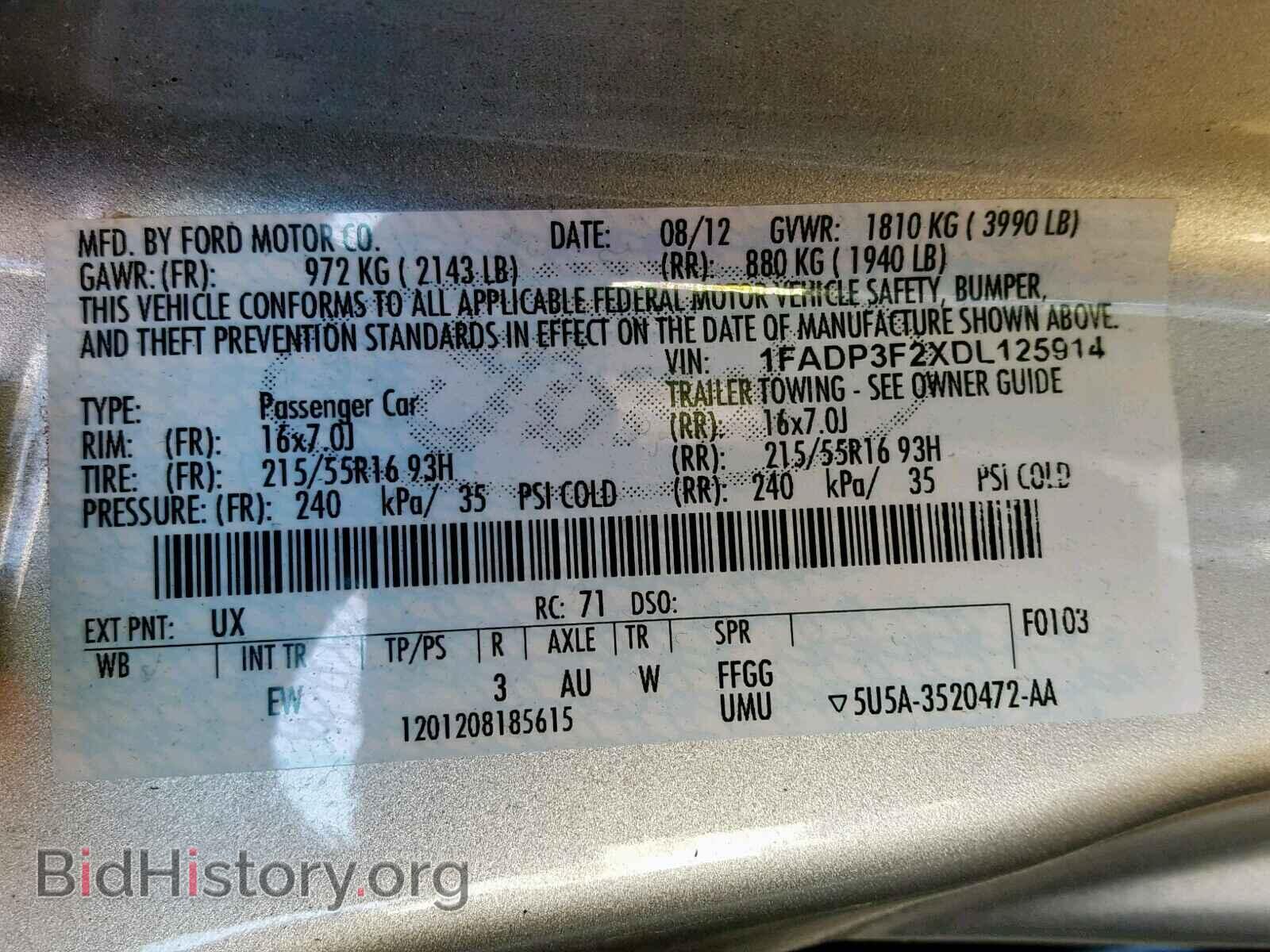 2013 FORD FOCUS SE - VIN: 1FADP3F2XDL125914 - Фото 10
