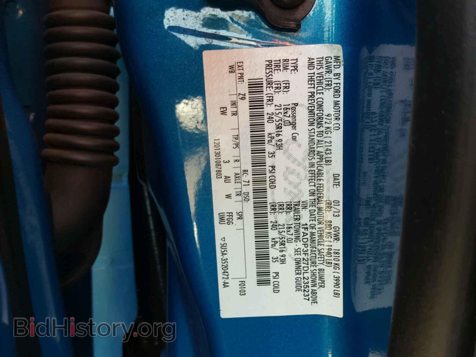 2013 FORD FOCUS - VIN: 1FADP3F27DL235237 - Photo 10