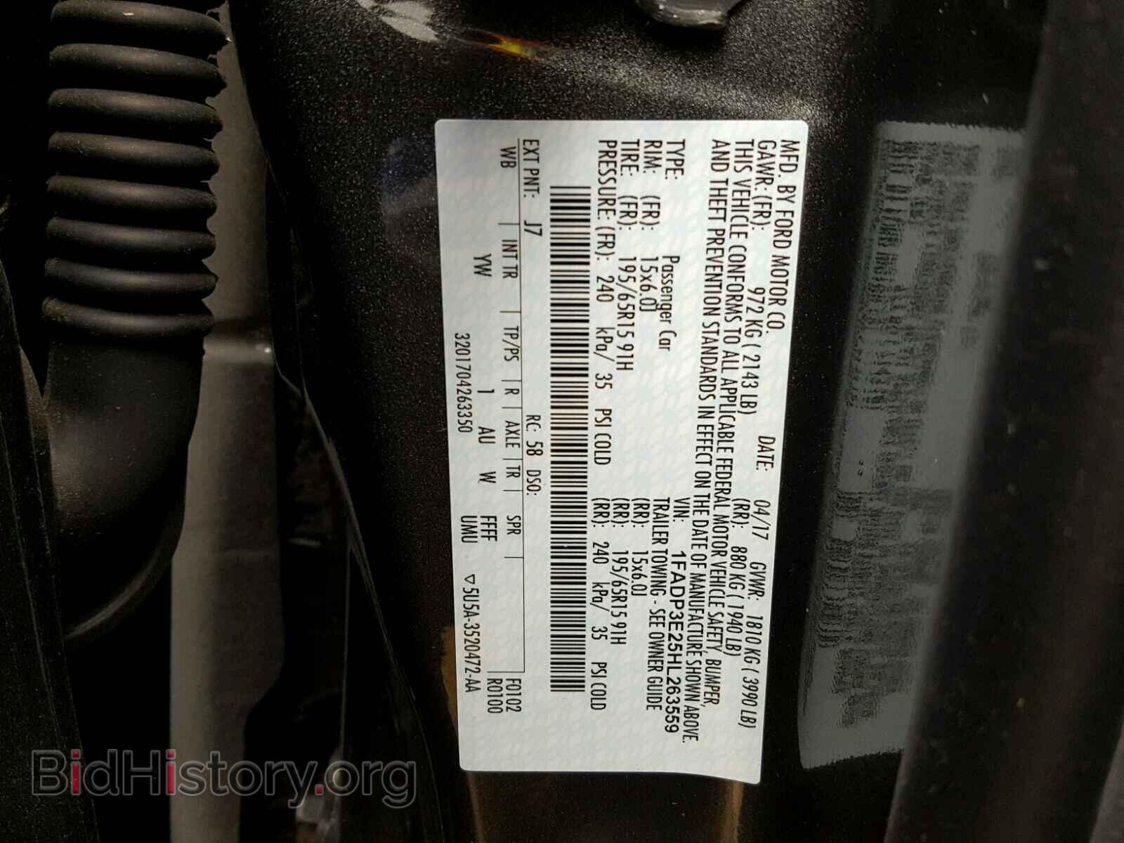 2017 FORD FOCUS - VIN: 1FADP3E25HL263559 - Фото 10