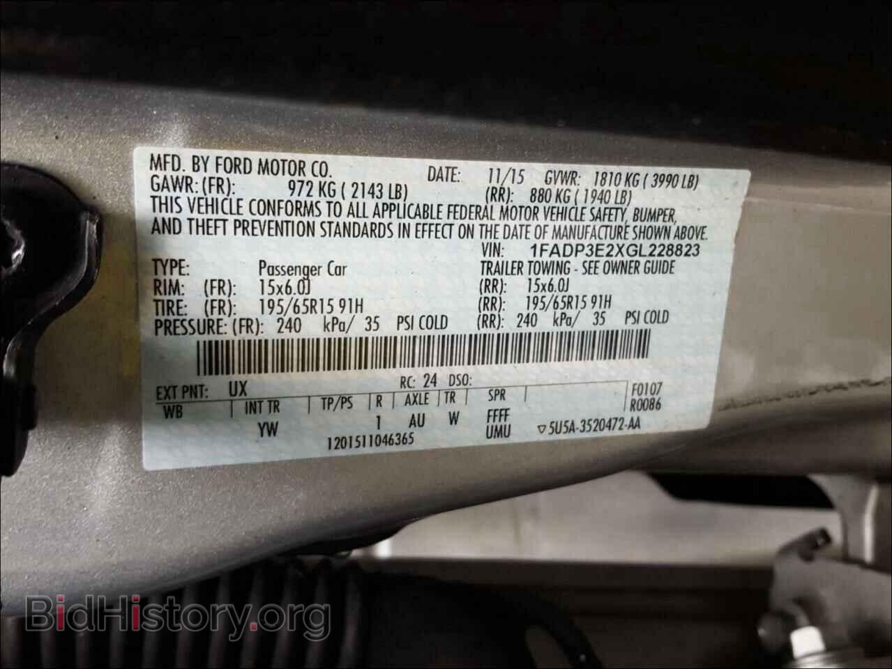 2016 FORD FOCUS - VIN: 1FADP3E2XGL228823 - Photo 10