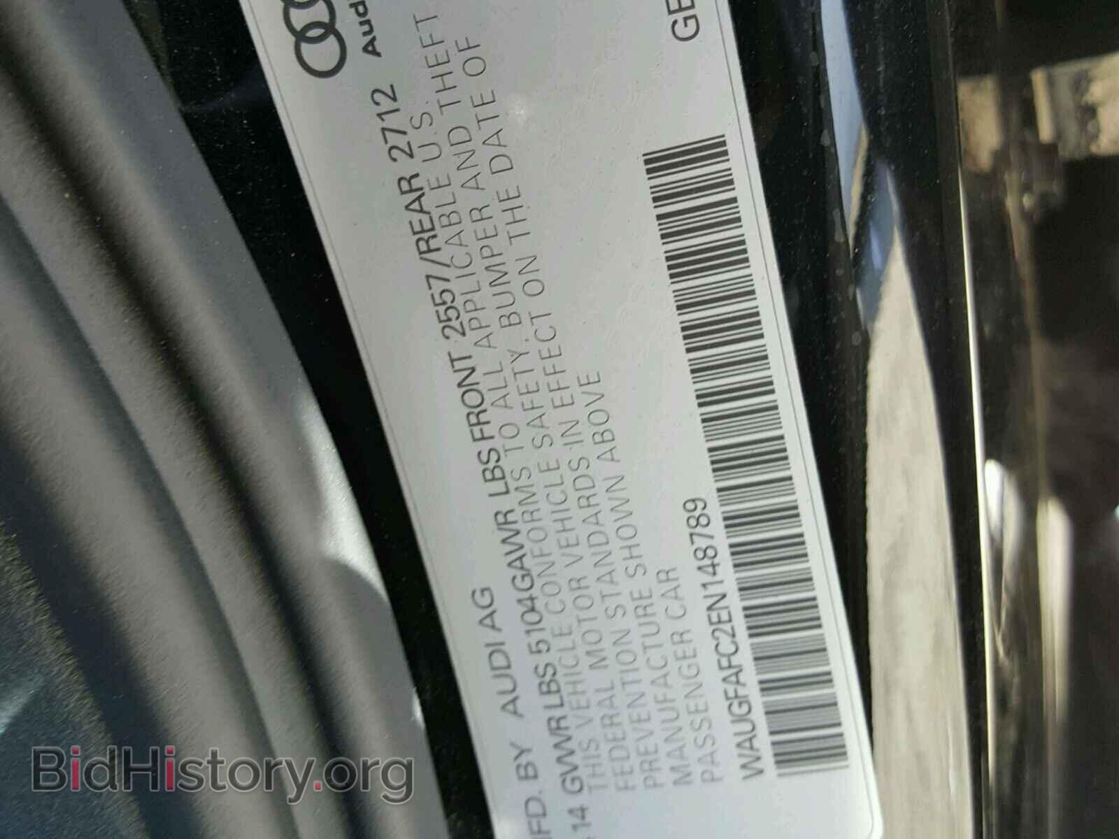 2014 AUDI A6 - VIN: WAUGFAFC2EN148789 - Фото 10
