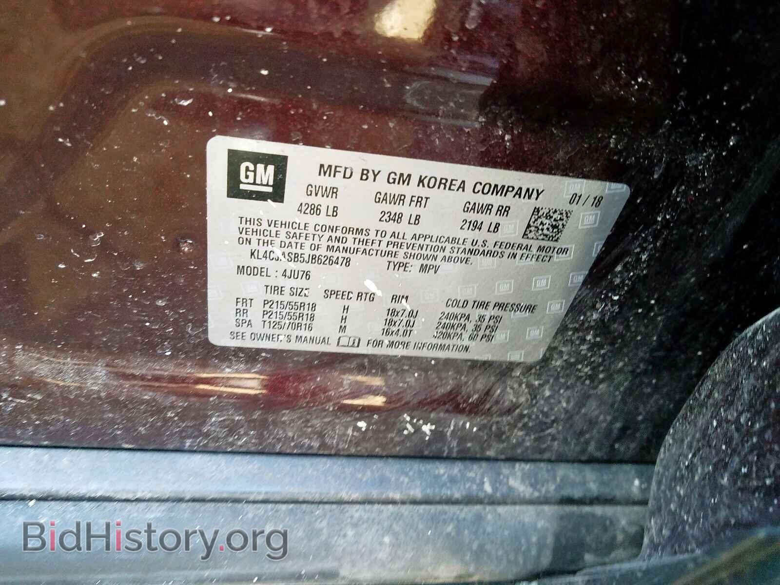 2018 BUICK ENCORE - VIN: KL4CJASB5JB626478 - Photo 10