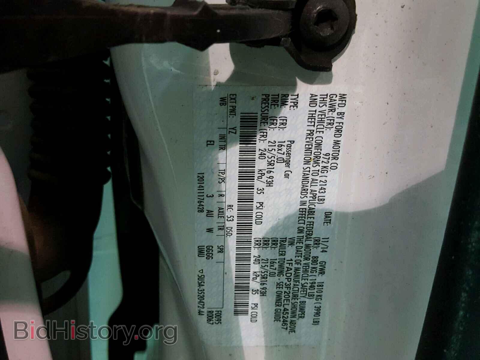 2014 FORD FOCUS - VIN: 1FADP3F20EL452467 - Photo 10