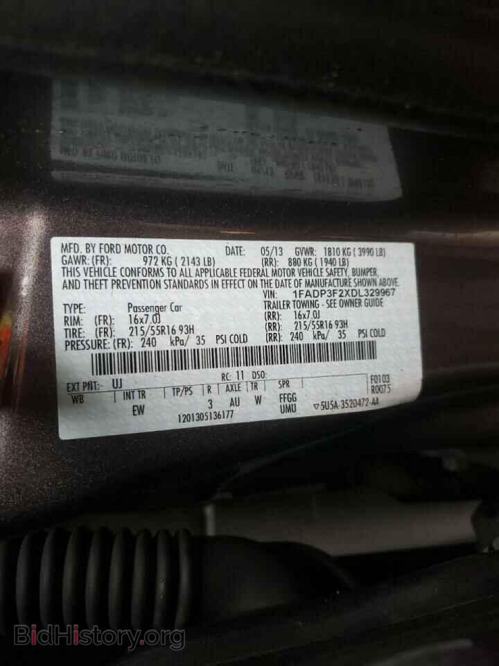 2013 FORD FOCUS - VIN: 1FADP3F2XDL329967 - Фото 10