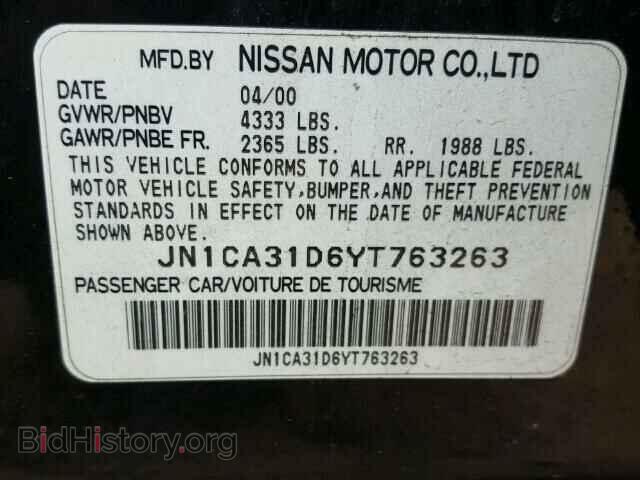 2000 NISSAN MAXIMA - VIN: JN1CA31D6YT763263 - Фото 10
