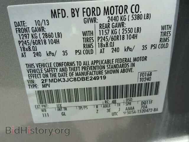 2013 FORD EDGE - VIN: 2FMDK3JC8DBE24919 - Photo 10