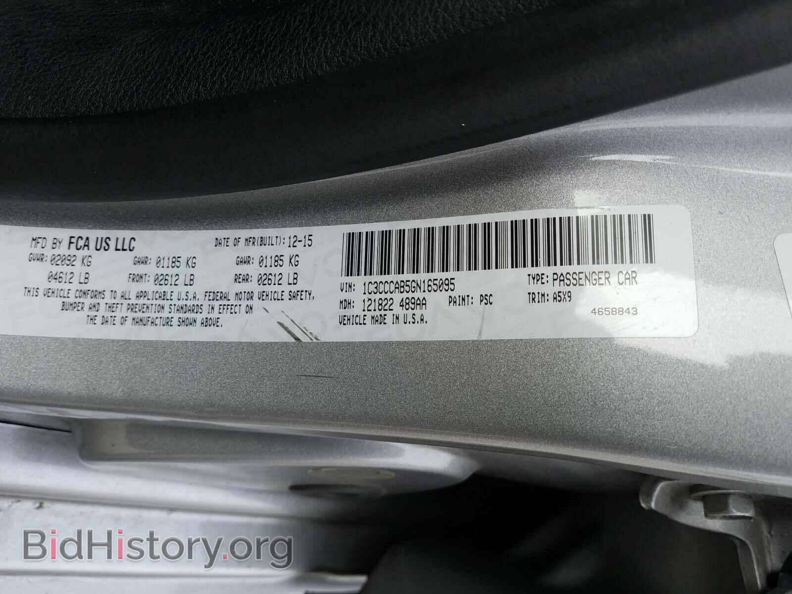 2016 CHRYSLER 200 - VIN: 1C3CCCAB5GN165095 - Фото 10