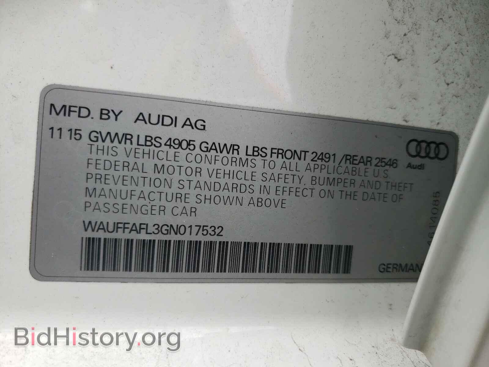2016 AUDI A4 - VIN: WAUFFAFL3GN017532 - Фото 10