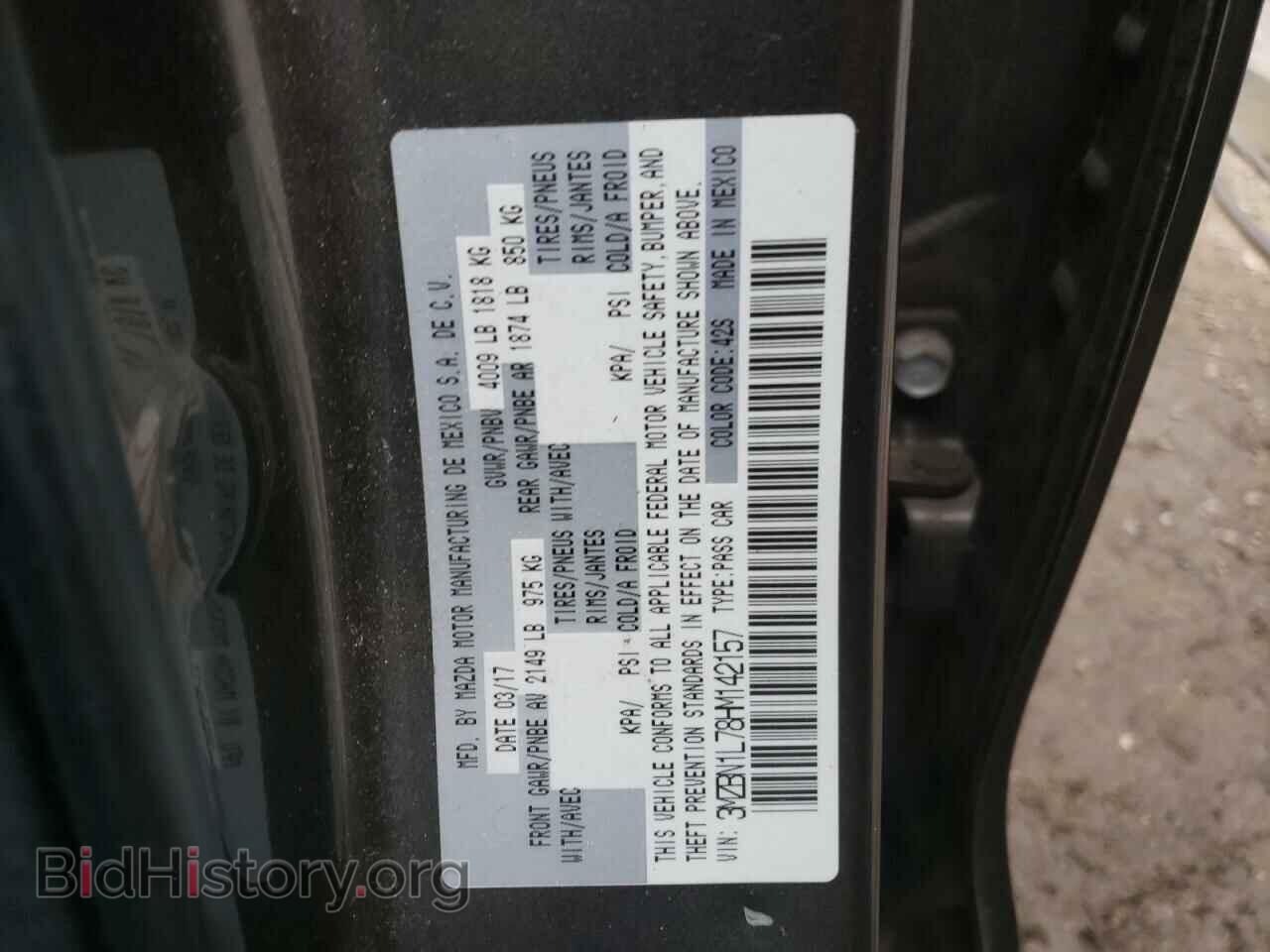 2017 MAZDA 3 - VIN: 3MZBN1L78HM142157 - Фото 10