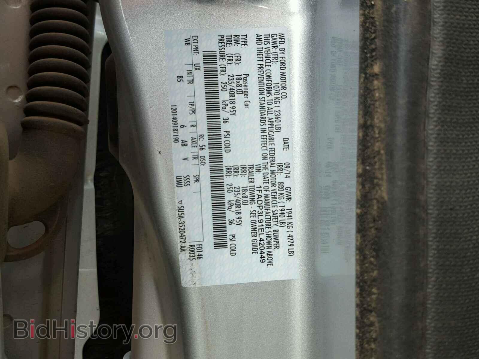 2014 FORD FOCUS - VIN: 1FADP3L91EL420449 - Photo 10