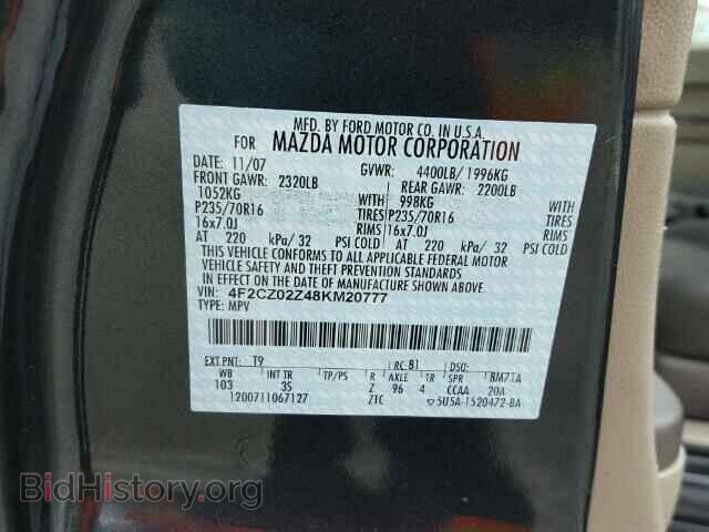 2008 MAZDA TRIBUTE - VIN: 4F2CZ02Z48KM20777 - Фото 10