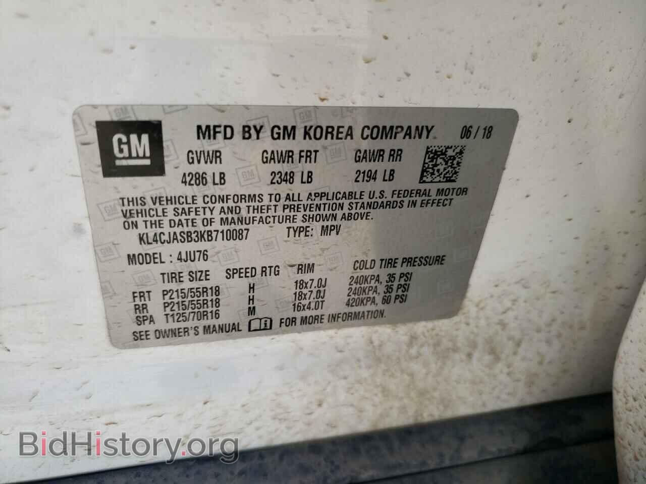 2019 BUICK ENCORE - VIN: KL4CJASB3KB710087 - Photo 10