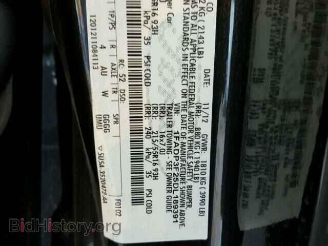 2013 FORD FOCUS - VIN: 1FADP3F25DL189391 - Фото 10