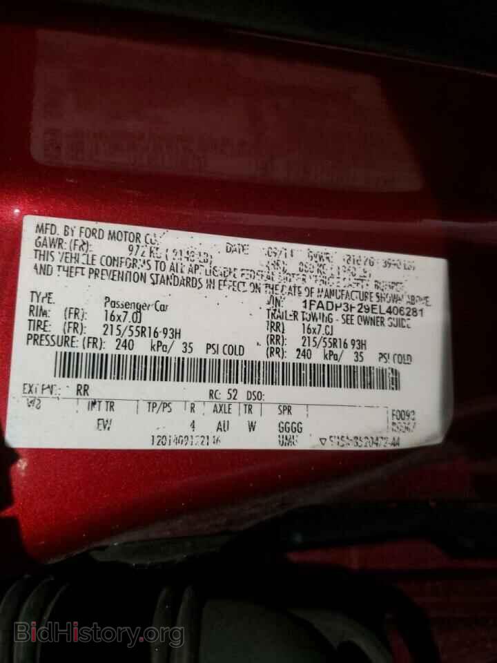 2014 FORD FOCUS - VIN: 1FADP3F29EL406281 - Фото 10