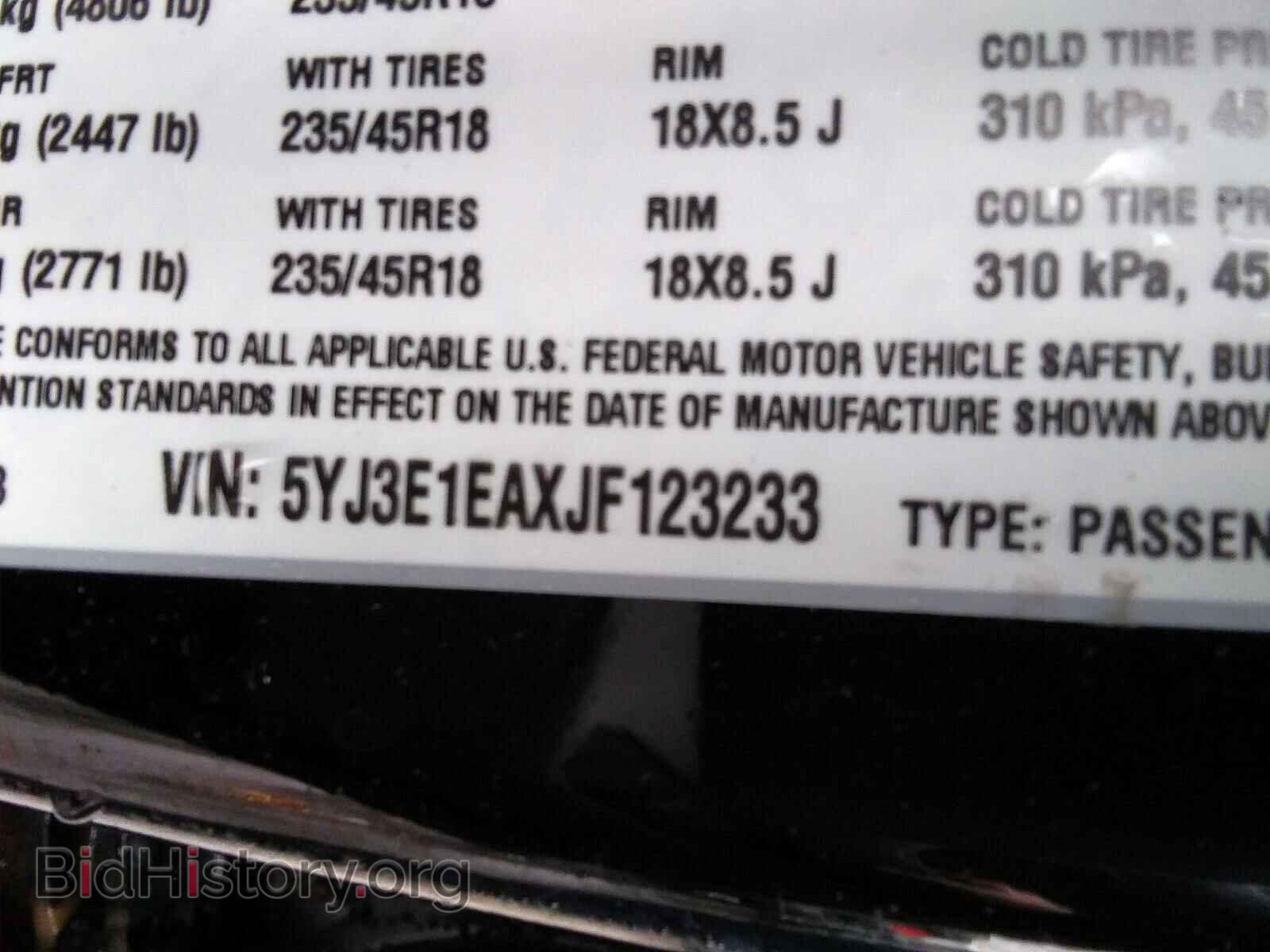 2018 TESLA MODEL 3 - VIN: 5YJ3E1EAXJF123233 - Фото 10