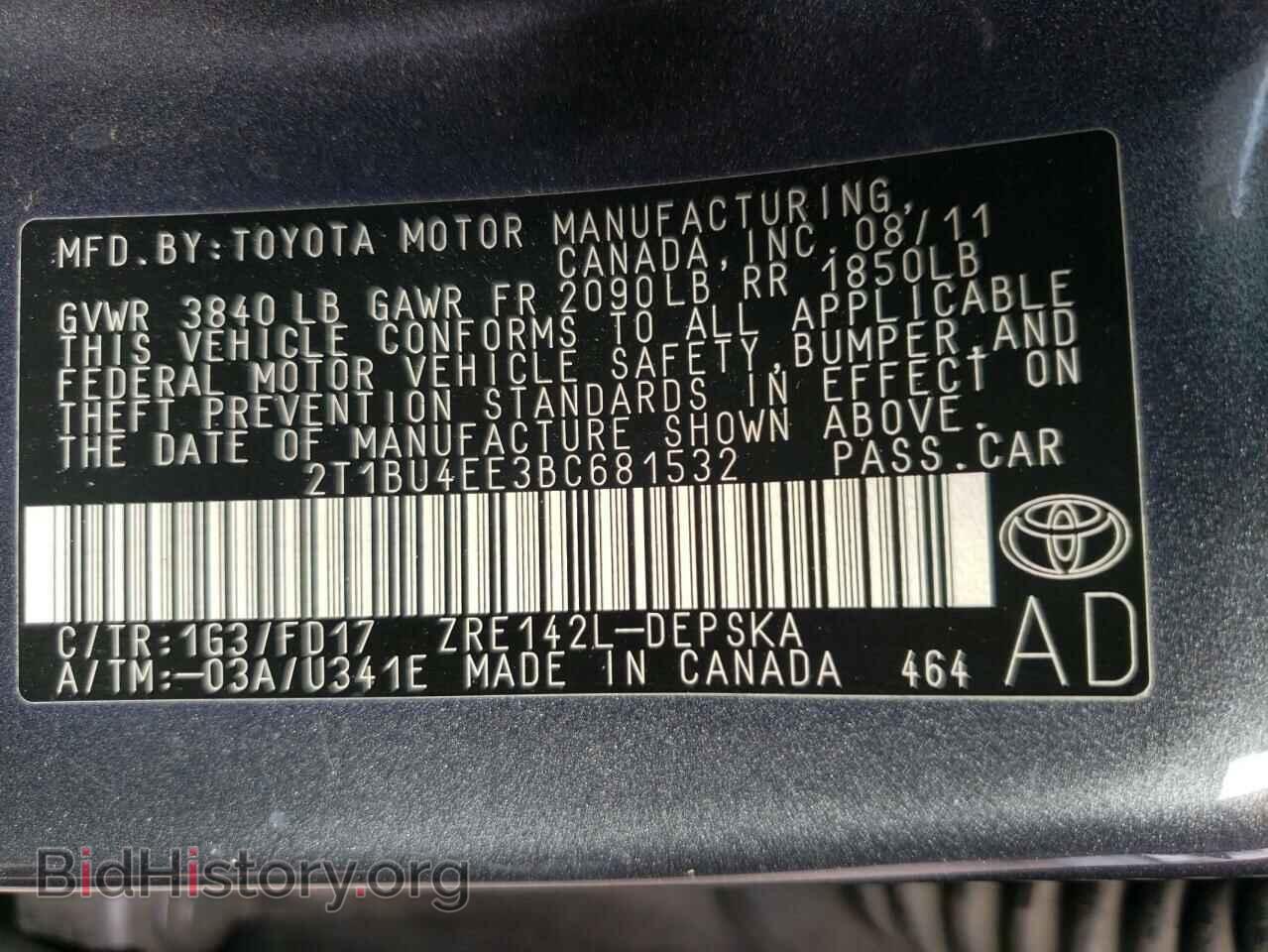 2011 TOYOTA COROLLA - VIN: 2T1BU4EE3BC681532 - Photo 10