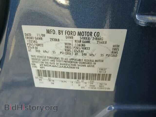 2010 FORD EDGE - VIN: 2FMDK4AC2ABA56819 - Фото 10