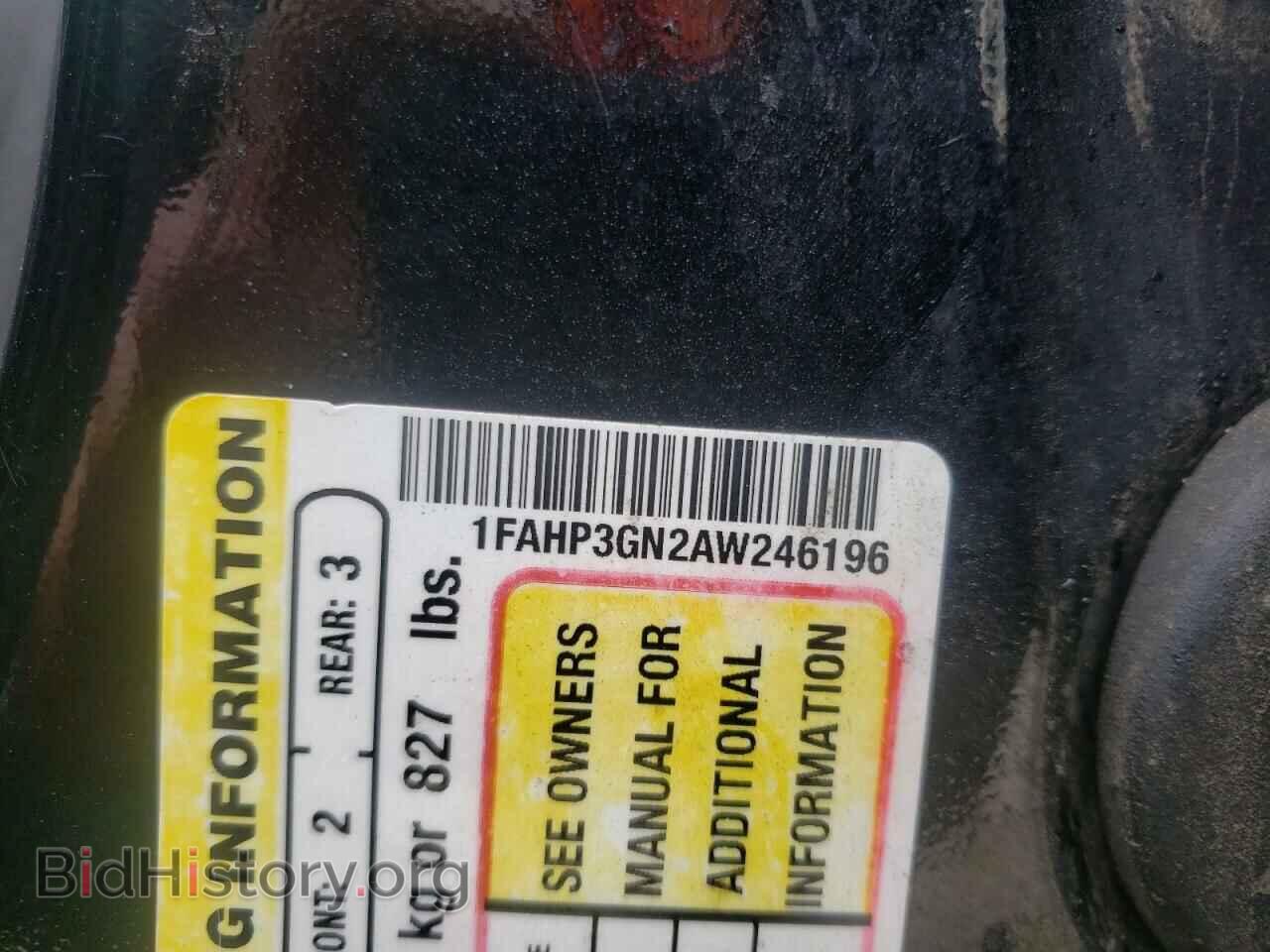 2010 FORD FOCUS - VIN: 1FAHP3GN2AW246196 - Фото 10