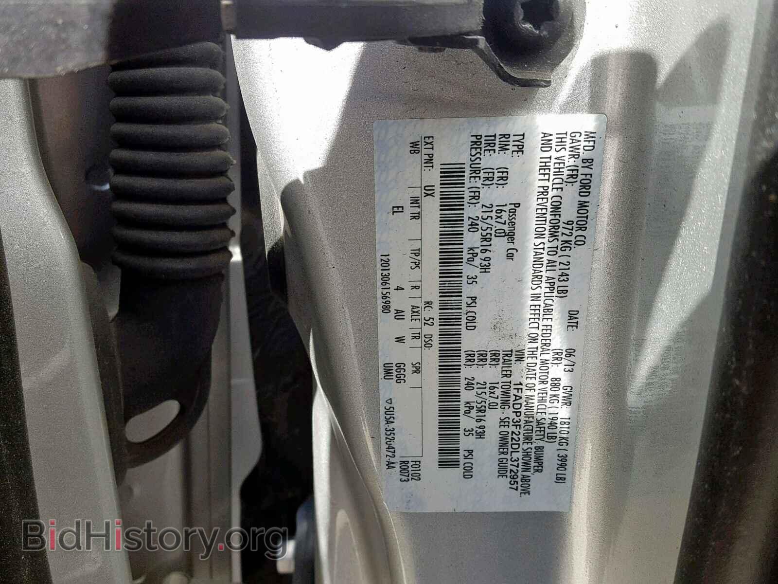 2013 FORD FOCUS SE - VIN: 1FADP3F22DL372957 - Фото 10