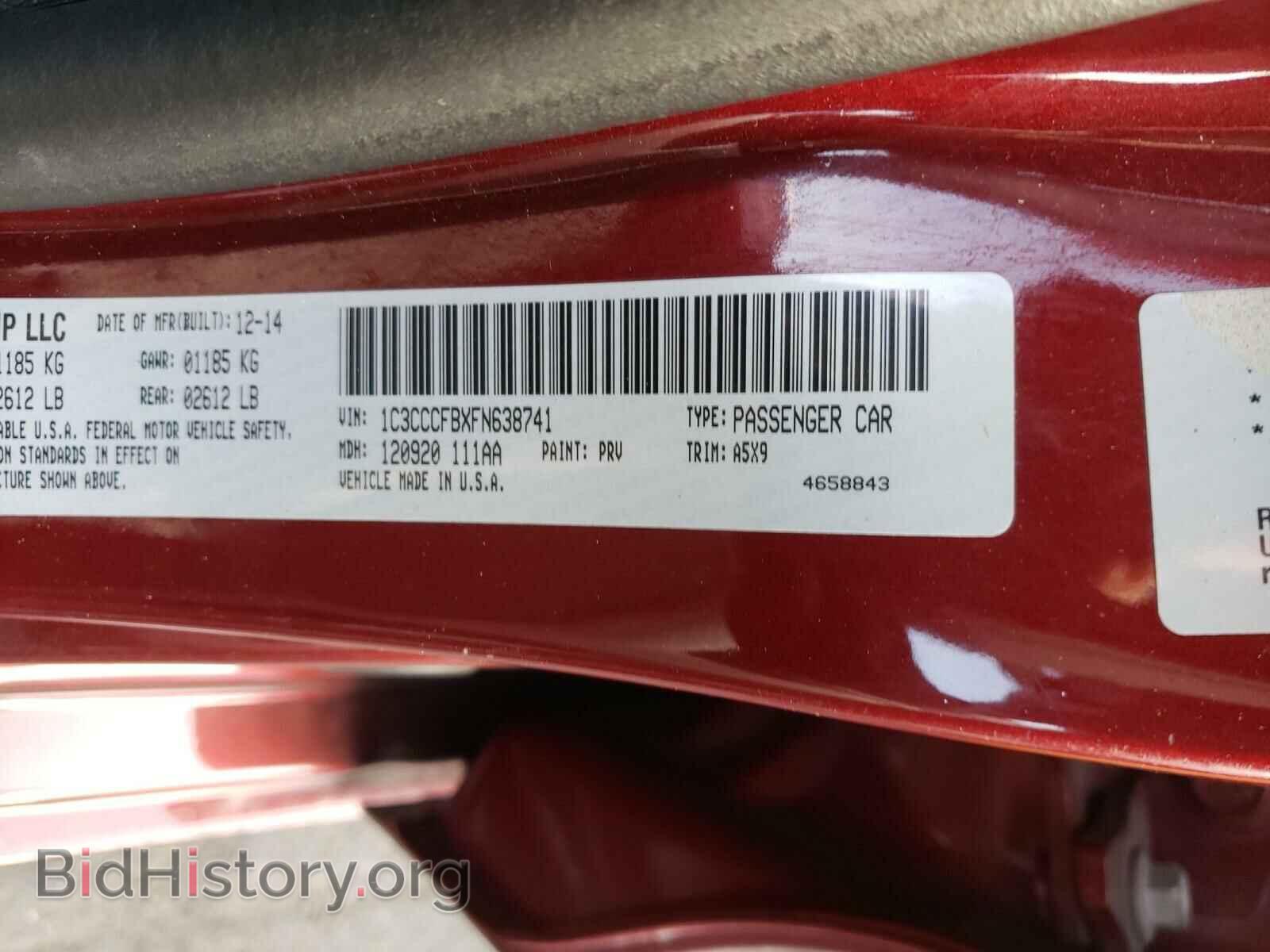 2015 CHRYSLER 200 - VIN: 1C3CCCFBXFN638741 - Photo 10