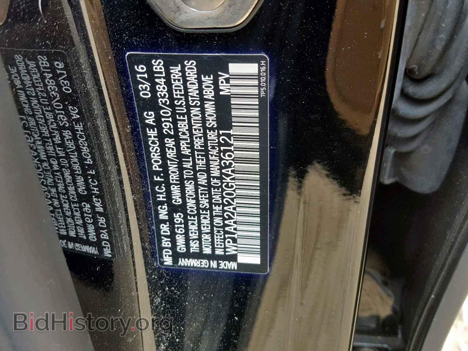 2016 PORSCHE CAYENNE - VIN: WP1AA2A20GKA36121 - Photo 10