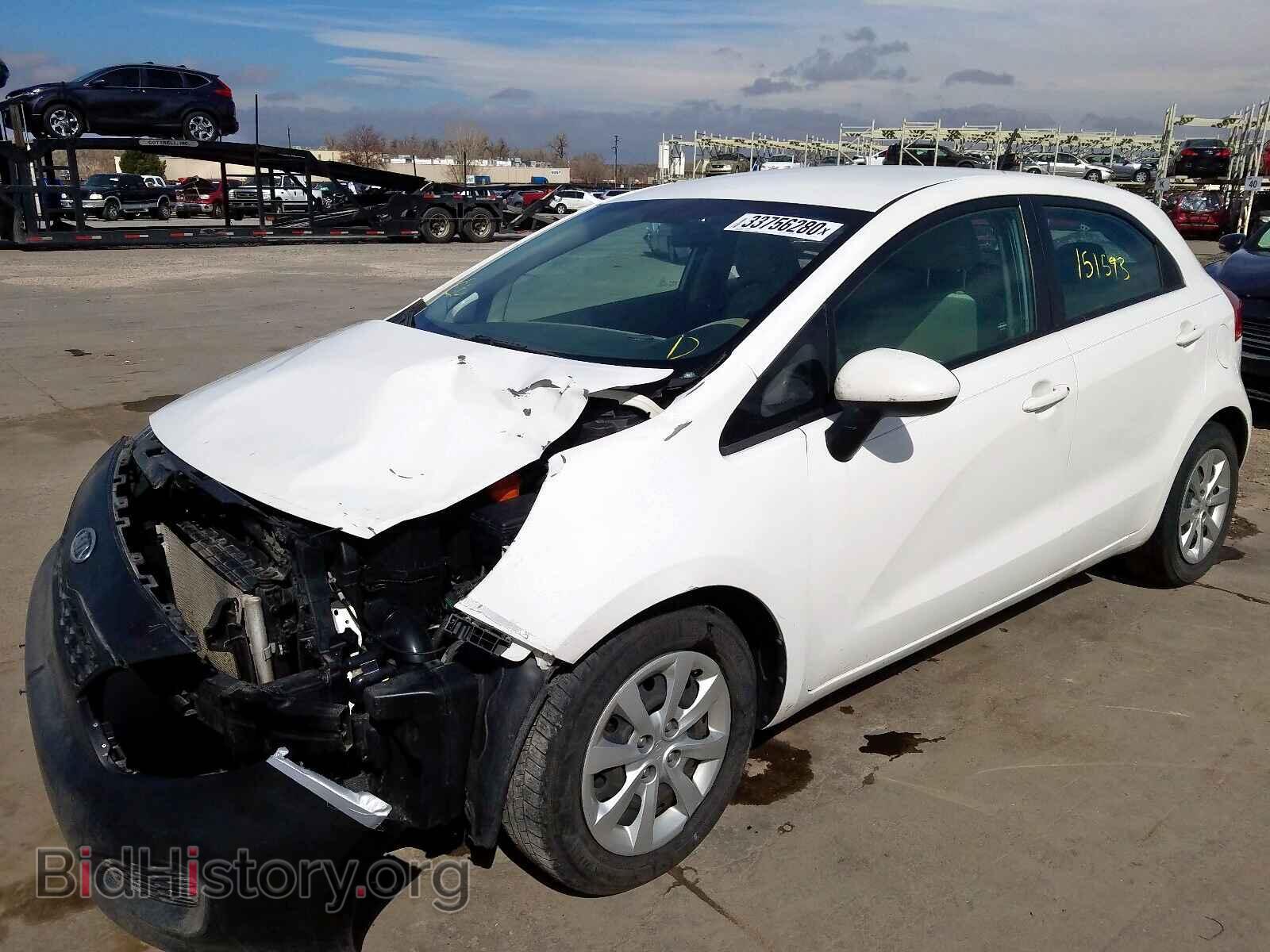 2012 KIA RIO - VIN: KNADM5A39C6031144 - Фото 2