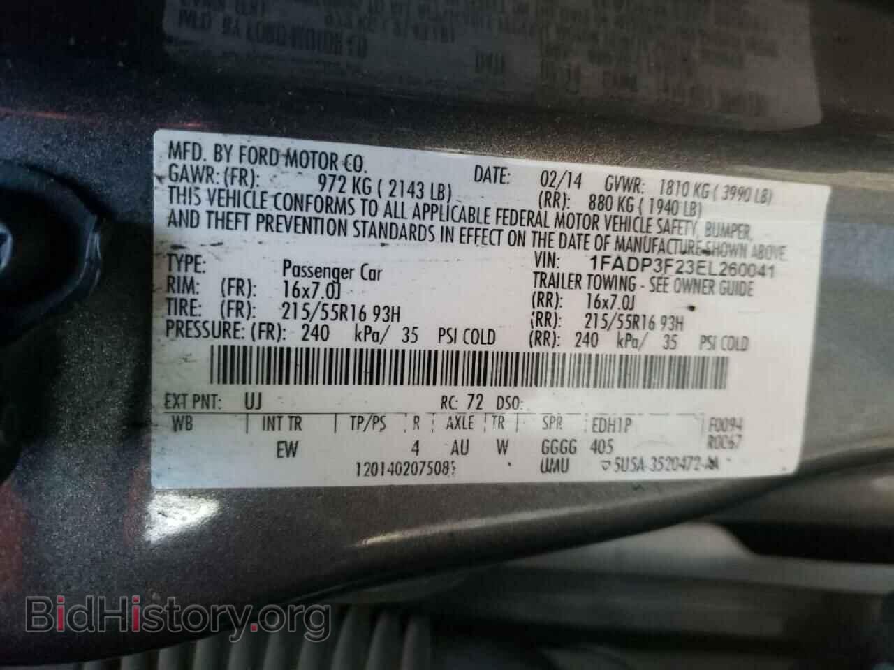 2014 FORD FOCUS - VIN: 1FADP3F23EL260041 - Photo 10