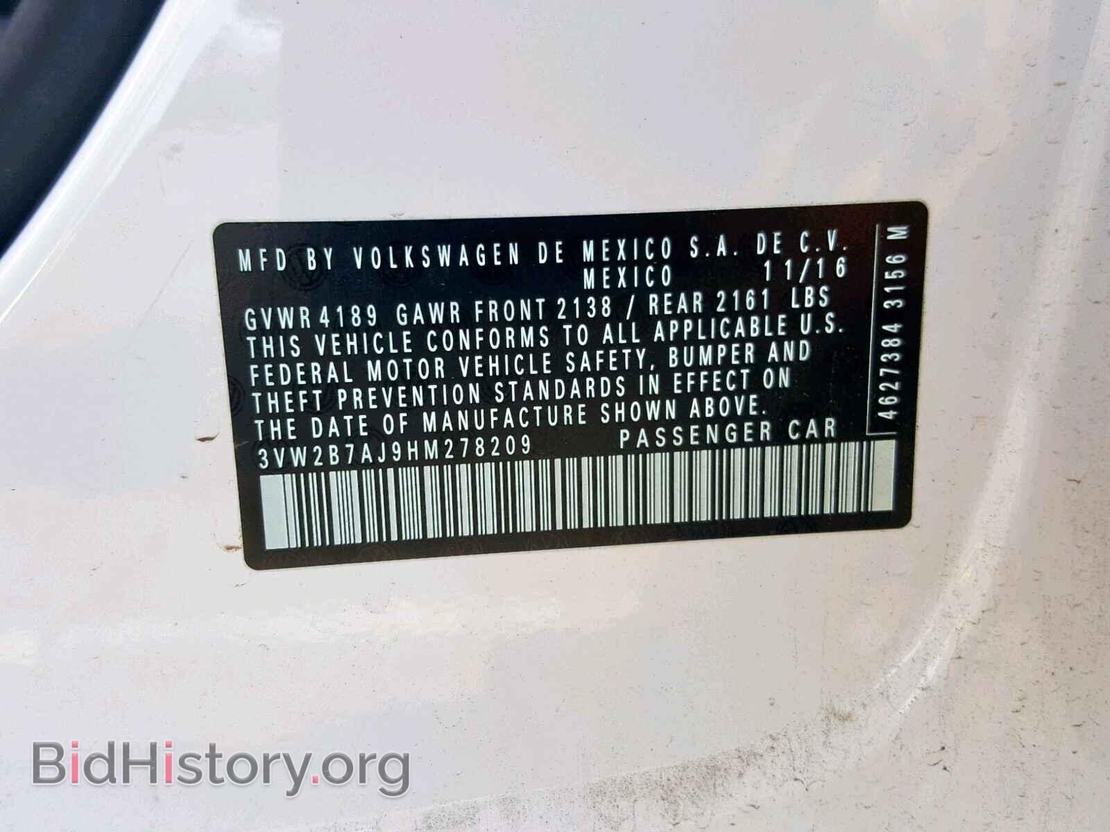 2017 VOLKSWAGEN JETTA - VIN: 3VW2B7AJ9HM278209 - Photo 10
