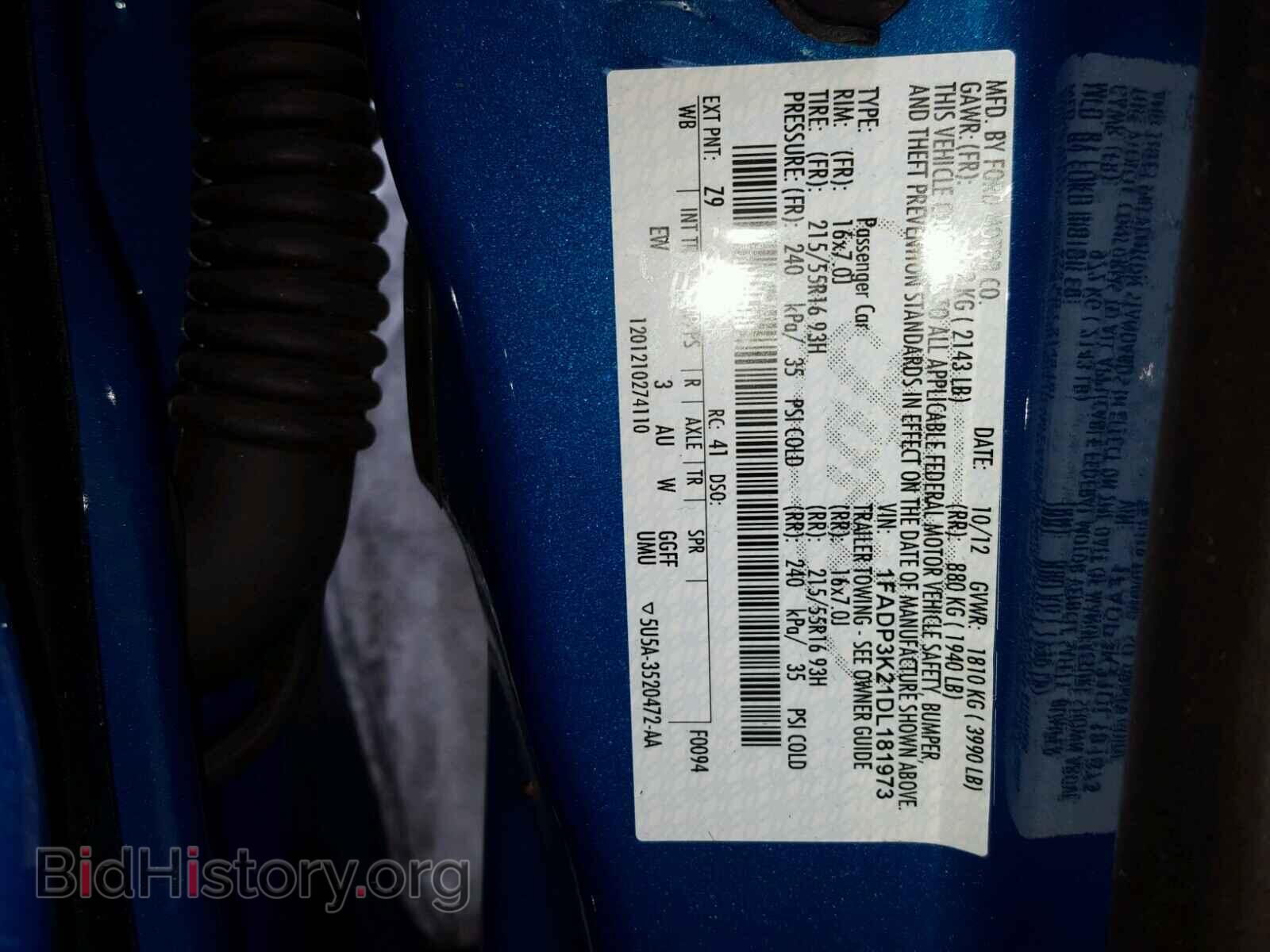 2013 FORD FOCUS - VIN: 1FADP3K21DL181973 - Photo 10