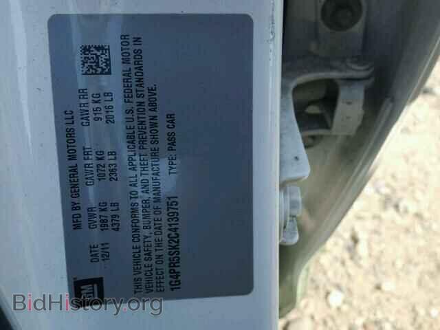 2012 BUICK VERANO - VIN: 1G4PR5SK2C4139751 - Фото 10