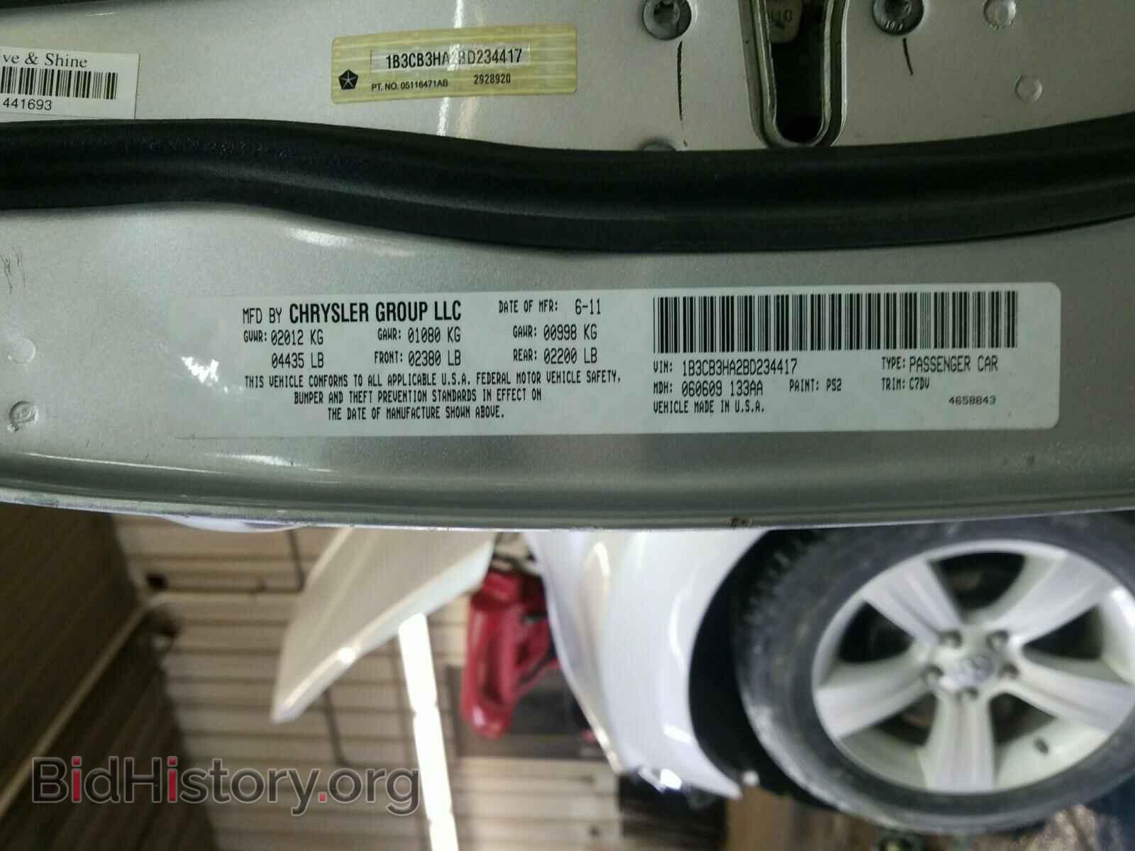 2011 DODGE CALIBER - VIN: 1B3CB3HA2BD234417 - Photo 10