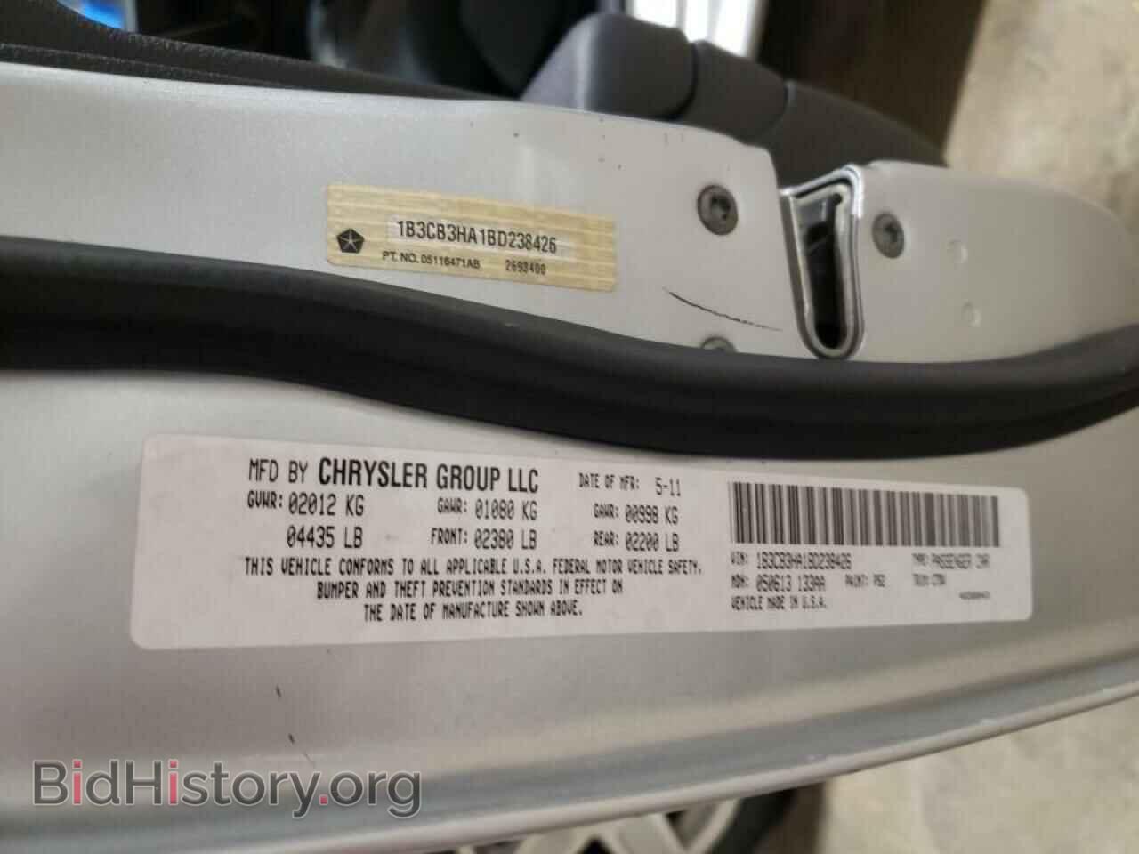 2011 DODGE CALIBER - VIN: 1B3CB3HA1BD238426 - Photo 10