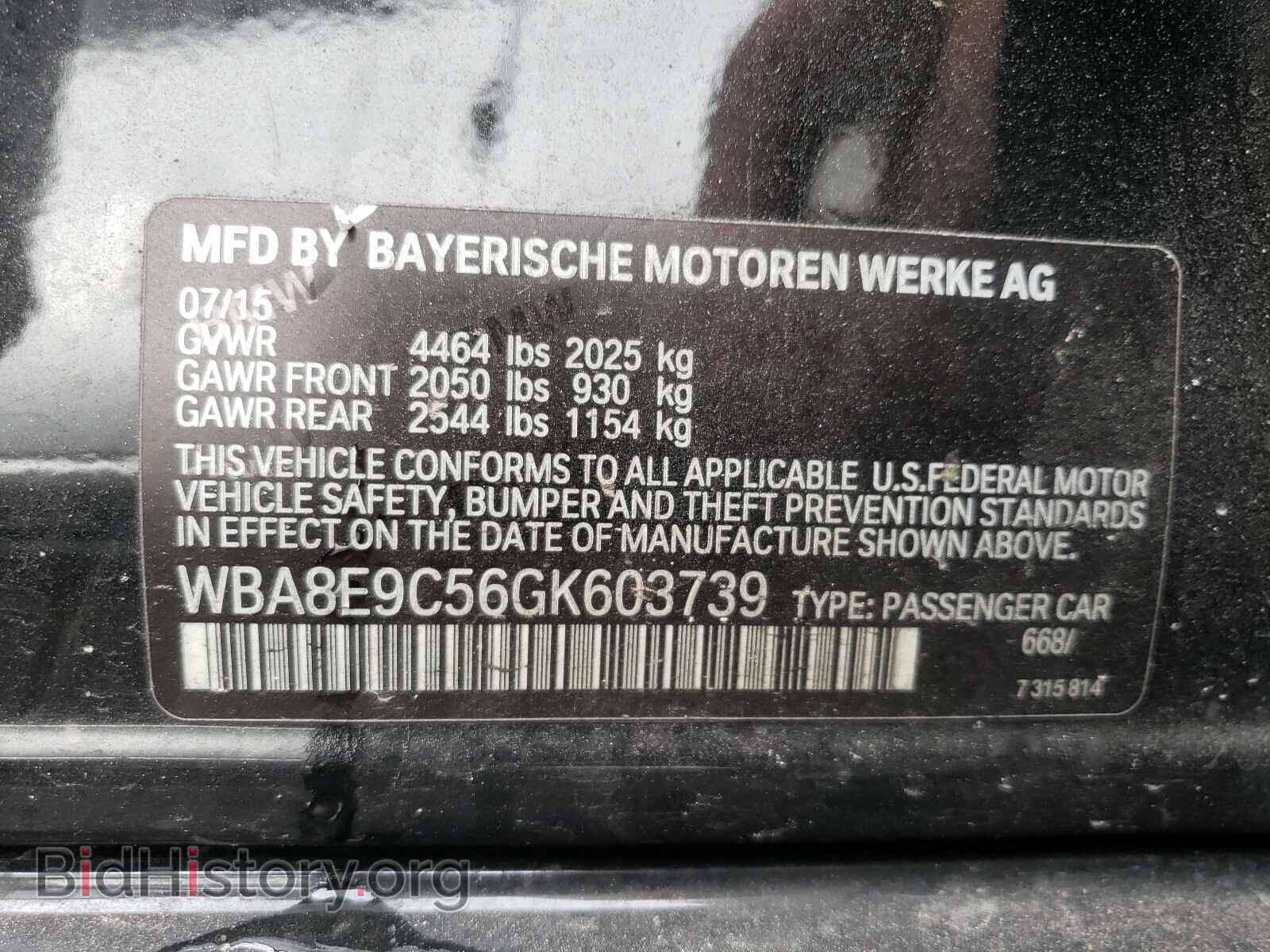 2016 BMW 3 SERIES - VIN: WBA8E9C56GK603739 - Фото 10