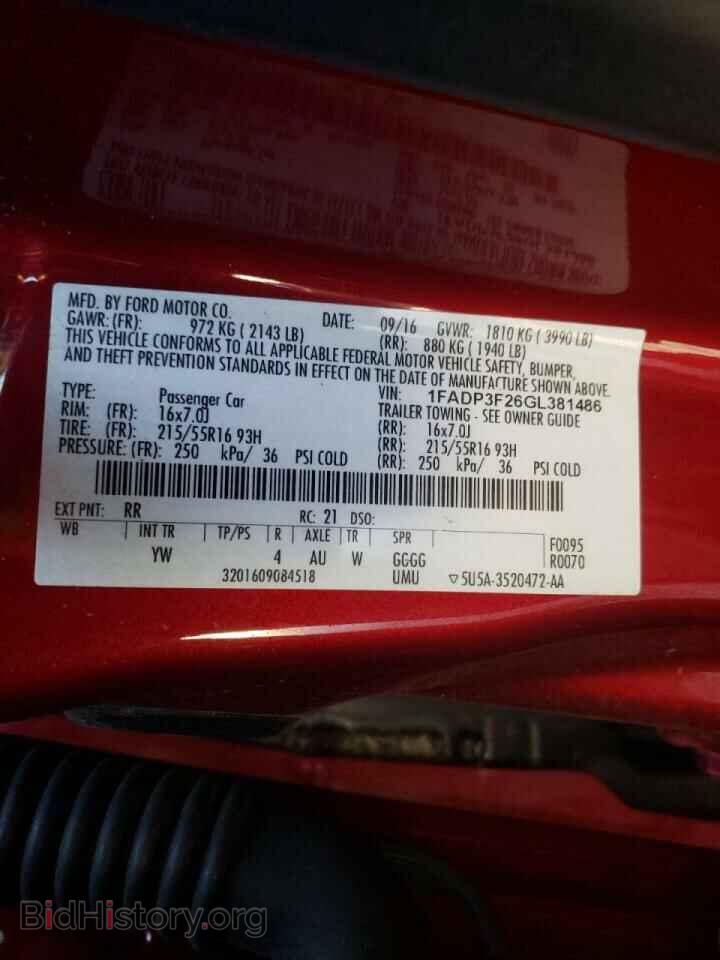 2016 FORD FOCUS - VIN: 1FADP3F26GL381486 - Photo 10