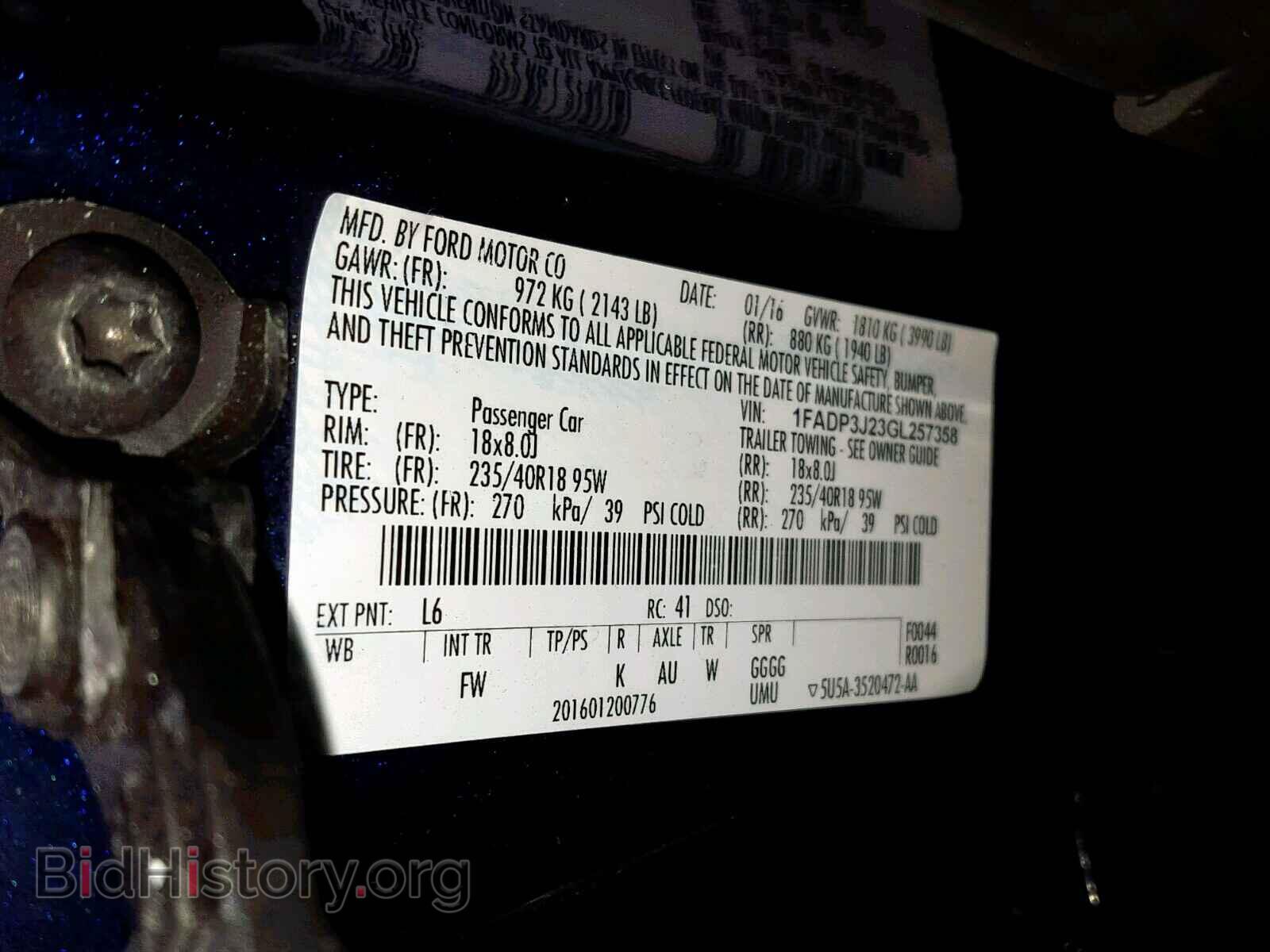 2016 FORD FOCUS - VIN: 1FADP3J23GL257358 - Photo 10